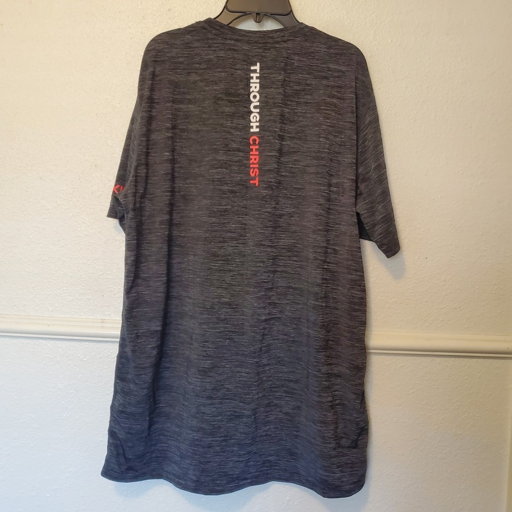 Active Faith Sports I Can Do All Things Gray Heather Athletic T-Shirt Mens XL - Picture 6 of 11